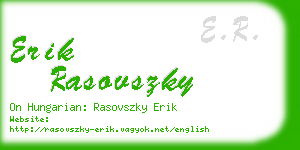 erik rasovszky business card